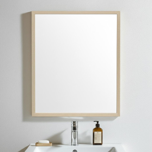 32" Tan Framed Bathroom Vanity Mirror