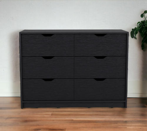 42" Black Four Drawer Dresser