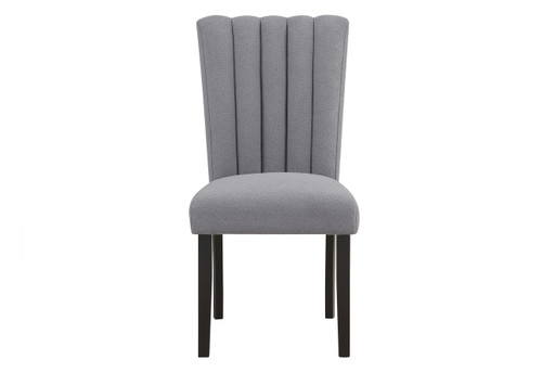 Gray Upholstered Tufted Velvet Dining Side Chair