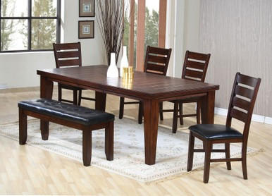 48" Dark Brown Dining Table
