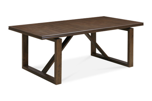 84" Dark Brown Wood Sled Base Dining Table