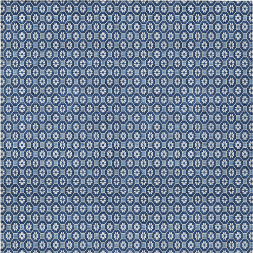 10' X 14' Blue And Sky Blue Floral Washable Indoor Outdoor Area Rug