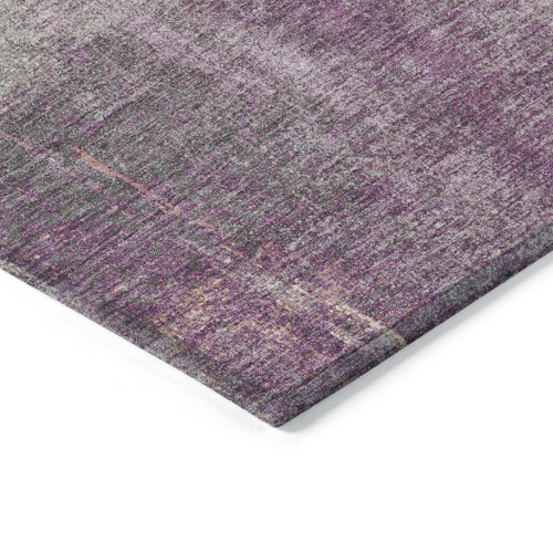 8' Lavender And Purple Round Abstract Washable Indoor Outdoor Area Rug - Lavender, Purple