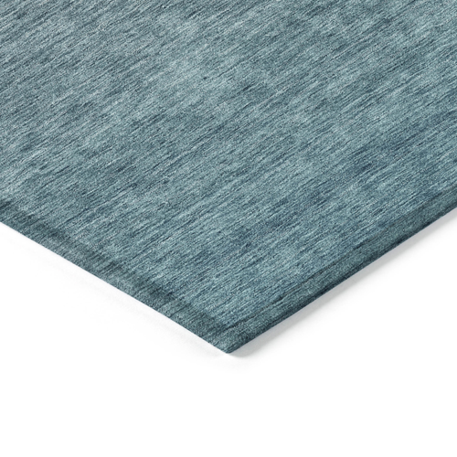 10' X 14' Teal Blue Gray And Charcoal Ombre Washable Indoor Outdoor Area Rug