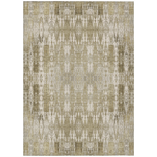 10' X 14' Beige Ivory And Tan Moroccan Washable Indoor Outdoor Area Rug