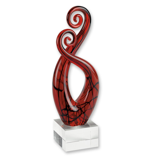 Homeroots Home Decor 13 Inch Multicolor Art Glass Centerpiece