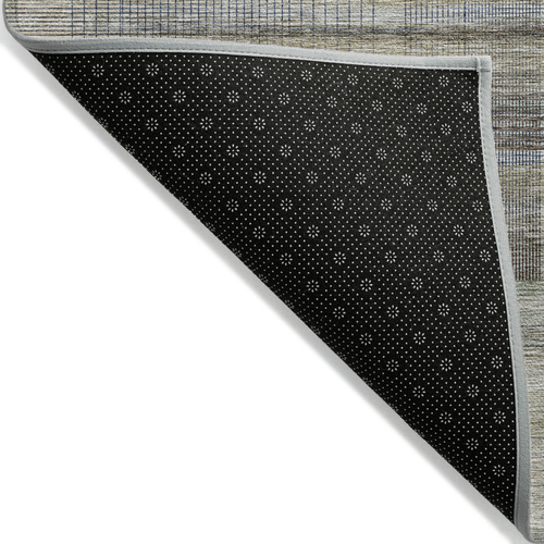 10' X 14' Khaki Tan And Beige Striped Washable Indoor Outdoor Area Rug