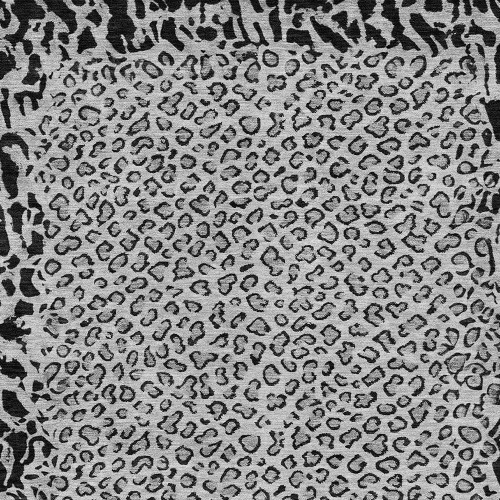 10' X 14' Gray Animal Print Washable Indoor Outdoor Area Rug