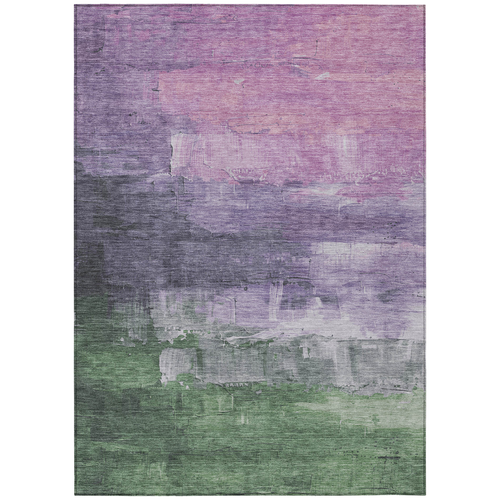 9' X 12' Lavender And Lilac Abstract Washable Indoor Outdoor Area Rug