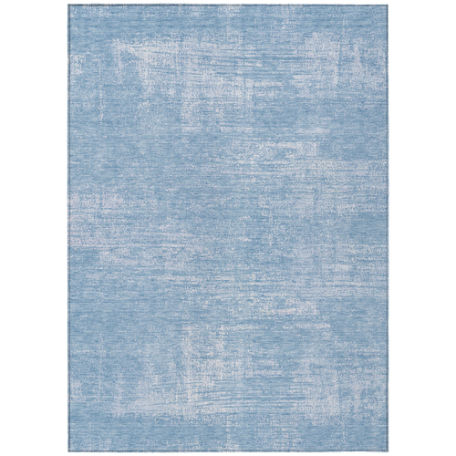 10' X 14' Navy Blue And Sky Blue Abstract Washable Indoor Outdoor Area Rug
