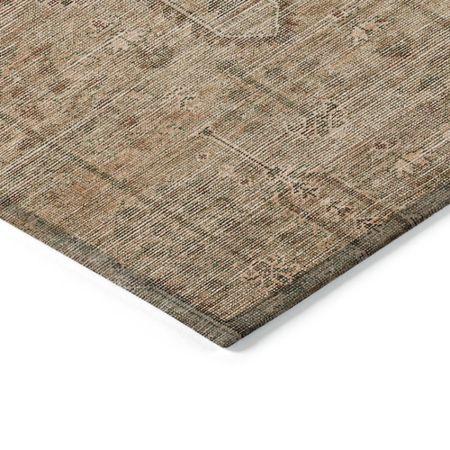 10' X 14' Terra Cotta And Copper Southwestern Washable Indoor Outdoor Area Rug
