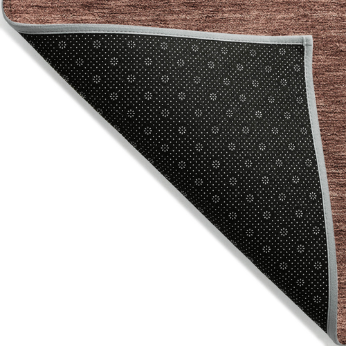 10' X 14' Brown And Terra Cotta Geometric Washable Indoor Outdoor Area Rug