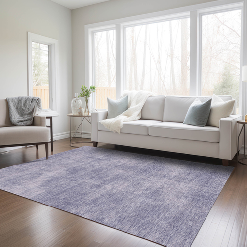 9' X 12' Purple Washable Indoor Outdoor Area Rug