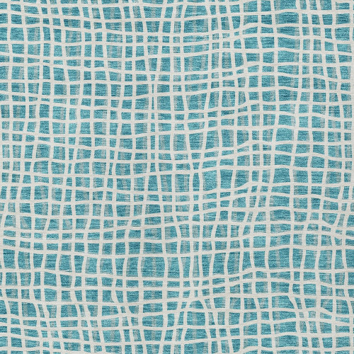 10' X 14' Teal Blue And Ivory Striped Washable Indoor Outdoor Area Rug