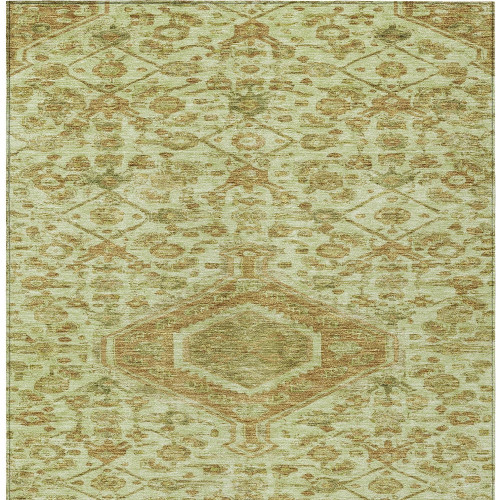 8' X 10' Sage Medallion Washable Indoor Outdoor Area Rug