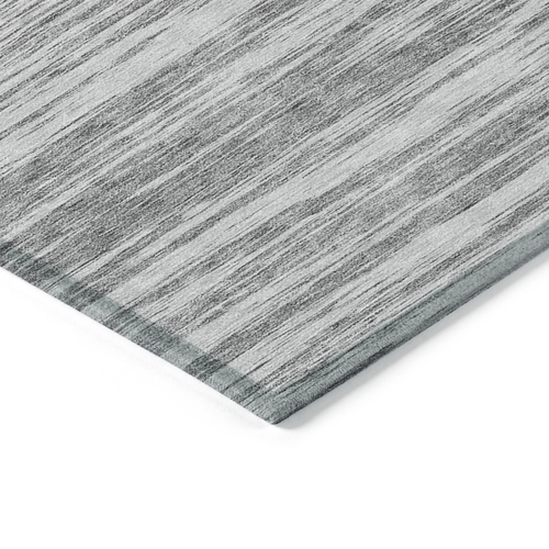 8' X 10' Gray And Ivory Abstract Washable Indoor Outdoor Area Rug