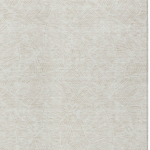 8' X 10' Ivory And Beige Floral Washable Indoor Outdoor Area Rug