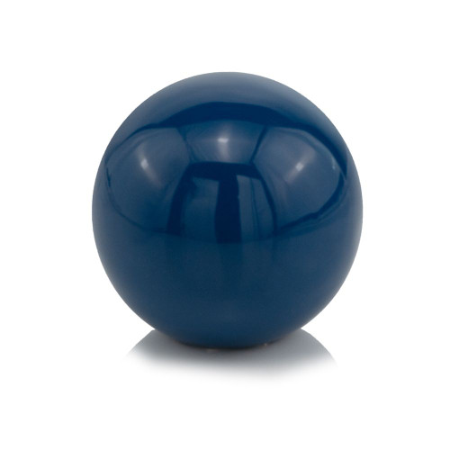 Homeroots Home Decor Blue Aluminum Classic Sphere, 4 inches