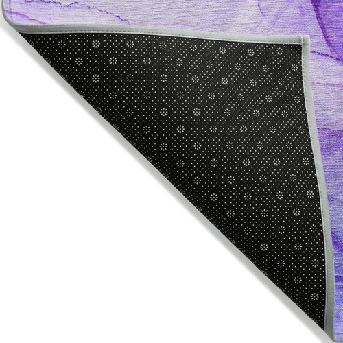 8' X 10' Purple Abstract Washable Non Skid Indoor Outdoor Area Rug