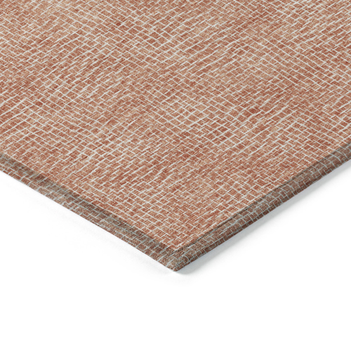 9' X 12' Copper And Ivory Geometric Washable Indoor Outdoor Area Rug