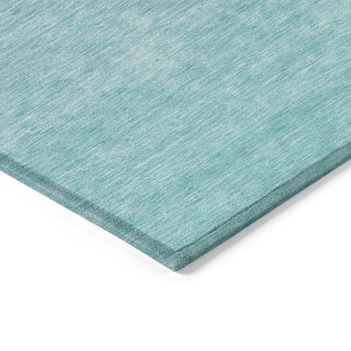9' X 12' Sky Blue And Teal Blue Ombre Washable Indoor Outdoor Area Rug