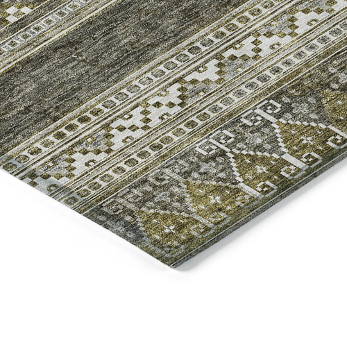 9' X 12' Taupe Beige And Ivory Southwestern Washable Indoor Outdoor Area Rug