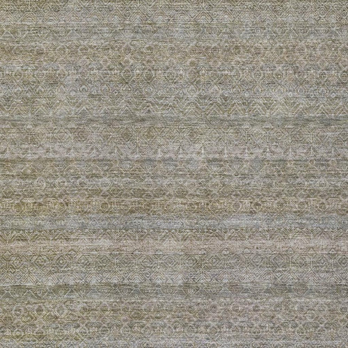 10' X 14' Khaki And Beige Striped Washable Indoor Outdoor Area Rug