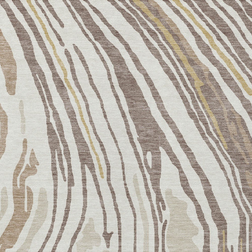 10' X 14' Taupe Brown And Beige Abstract Washable Indoor Outdoor Area Rug Transitional Style - Taupe, Brown, Beige Color