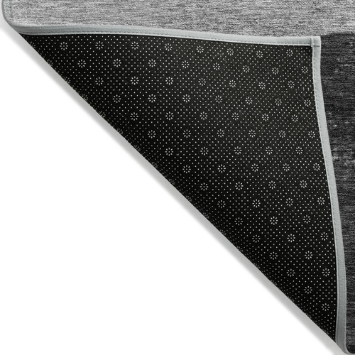 8' X 10' Gray And Charcoal Horse Washable Indoor Outdoor Area Rug