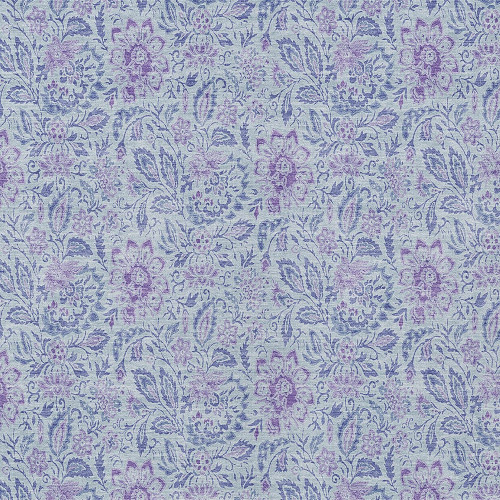 8' X 10' Sky Blue And Purple Floral Washable Indoor Outdoor Area Rug
