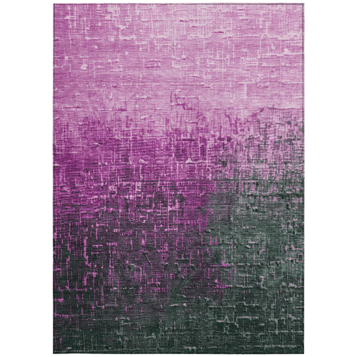 9' X 12' Blush And Dark Gray Ombre Washable Indoor Outdoor Area Rug