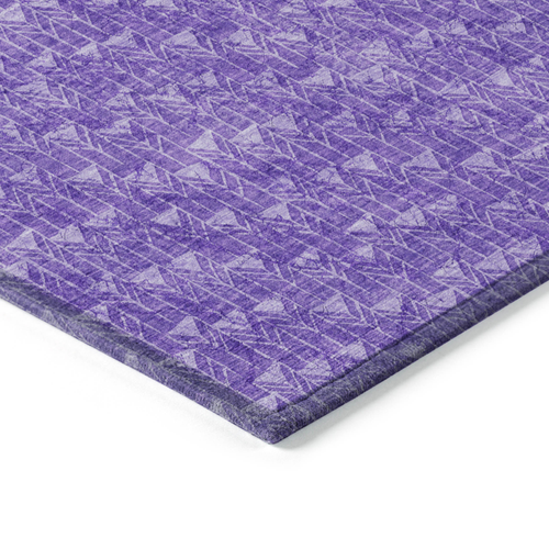 8' X 10' Purple Geometric Washable Non Skid Indoor Outdoor Area Rug