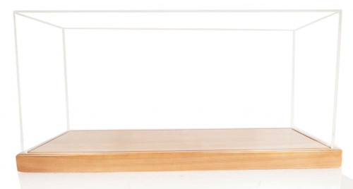 Homeroots Home Decor Display Case for Midsize Speedboat, Hardwood with Plexiglass, 27.75 x 11.38 x 13.25 Inches