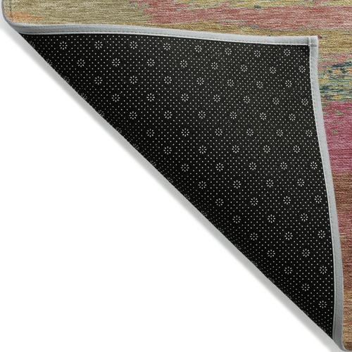 8' X 10' Blush Abstract Washable Indoor Outdoor Area Rug
