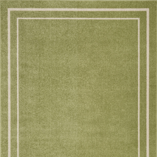 6' X 9' Green And Ivory Indoor Outdoor Area Rug