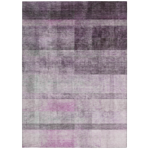 5' X 8' Purple Ombre Washable Non Skid Indoor Outdoor Area Rug