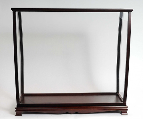 Homeroots Home Decor 13.75" x 40" x 39.25" Table Top Display Case, Dark Mahogany, Wooden