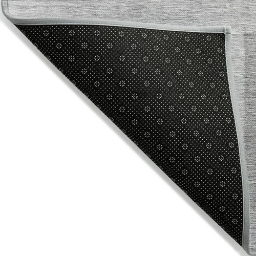 3' X 5' Gray Charcoal And Silver Geometric Washable Indoor Outdoor Area Rug