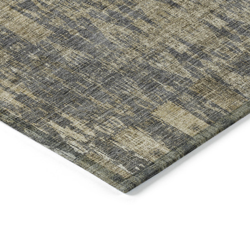 5' X 8' Gray Taupe And Beige Moroccan Washable Indoor Outdoor Area Rug
