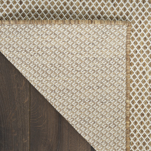 2' X 3' Natural And Ivory Geometric Indoor Outdoor Area Rug