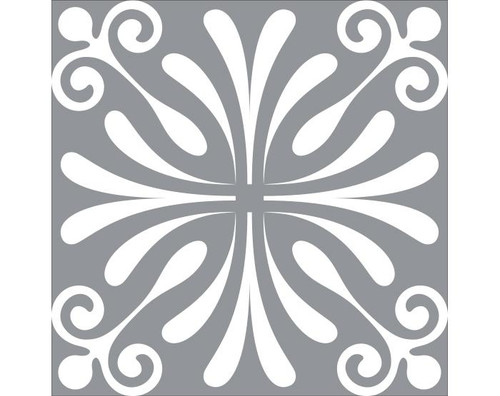 6" X 6" Gray And White Spire Peel And Stick Removable Tiles