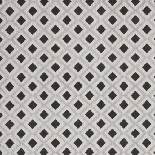7' X 10' Black And White Geometric Indoor Outdoor Area Rug
