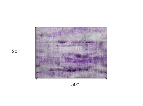 2' X 3' Purple Washable Non Skid Indoor Outdoor Area Rug
