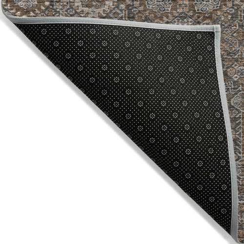 3' X 5' Chocolate Tribal Washable Indoor Outdoor Area Rug