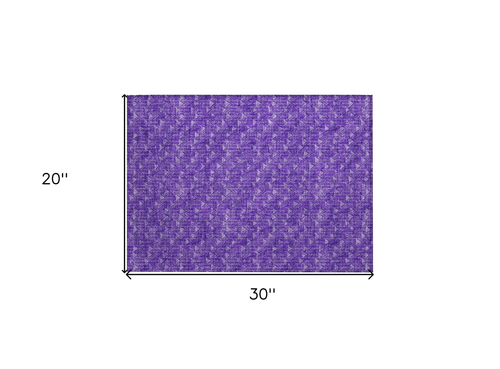 2' X 3' Purple Geometric Washable Non Skid Indoor Outdoor Area Rug