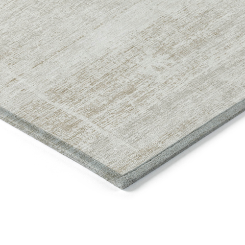 3' X 5' Ivory Beige And Tan Abstract Washable Indoor Outdoor Area Rug