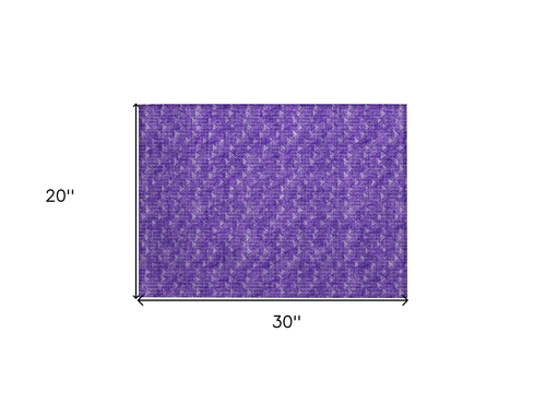 2' X 3' Purple Geometric Washable Non Skid Indoor Outdoor Area Rug
