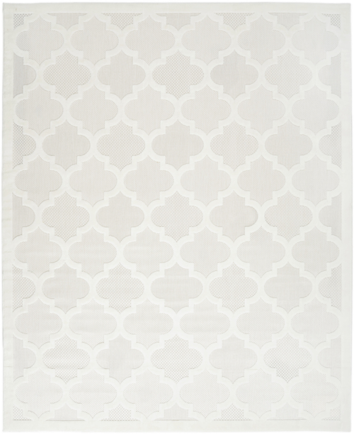 8' X 10' Cream Indoor Outdoor Area Rug