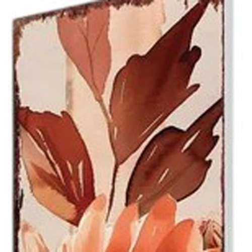 42" White Orange And Brown Solid Wood Floral Bouquet Garden Stake