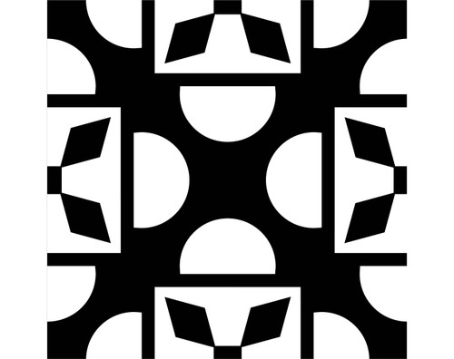 8" X 8" Black And White Coli Peel And Stick Tiles